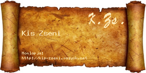 Kis Zseni névjegykártya