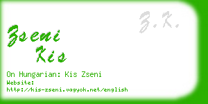 zseni kis business card